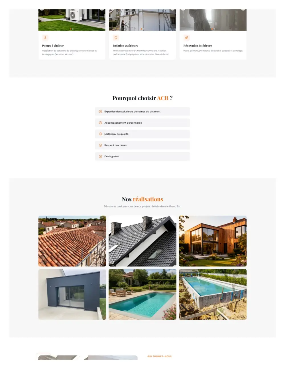 Réalisations entreprise rénovation – portfolio et équipe professionnelle