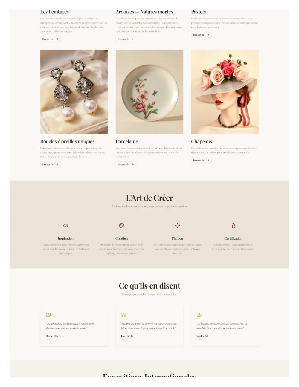 Vente œuvres d'art en ligne – processus créatif et témoignages