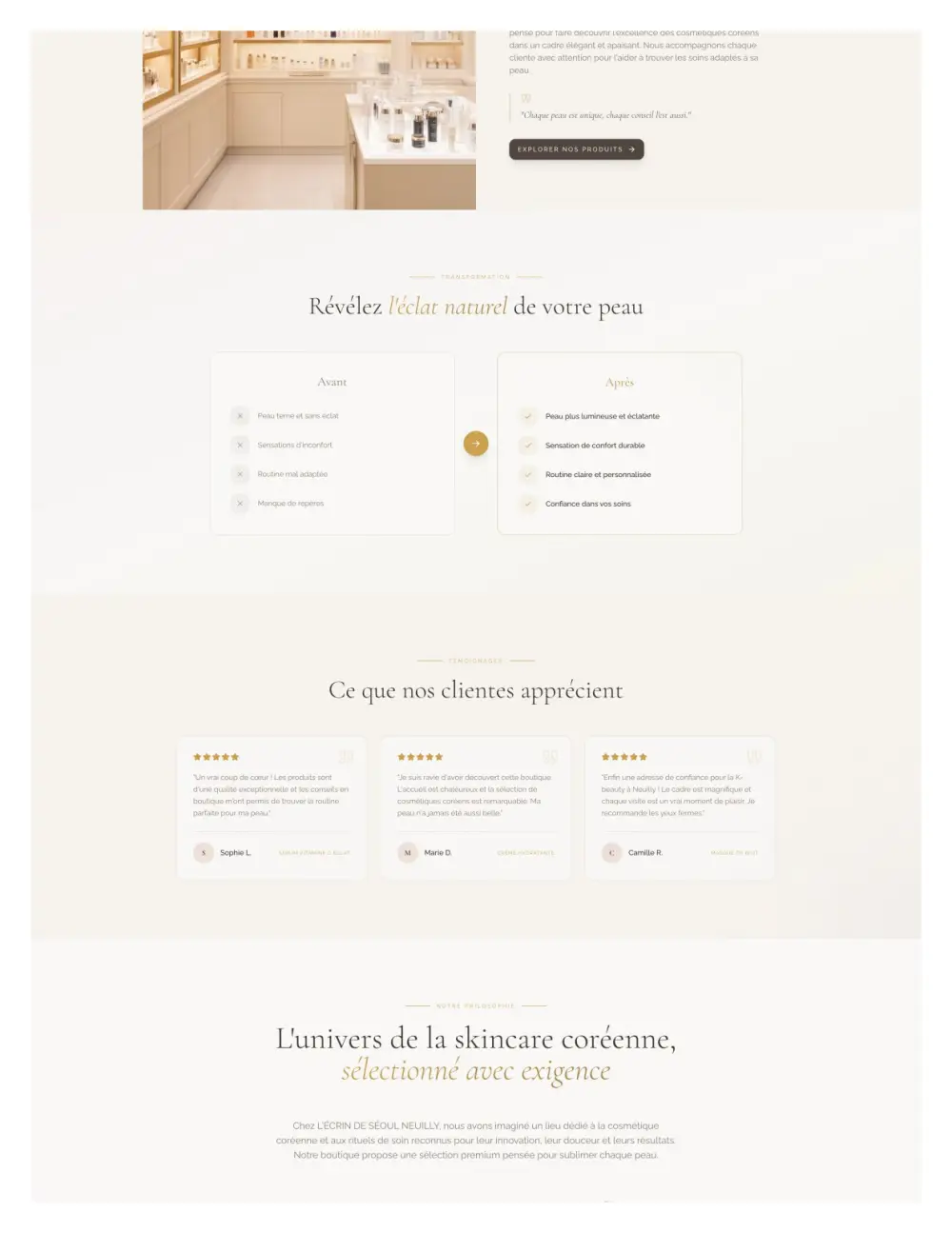 Résultats skincare avant/après – témoignages cosmétique coréenne