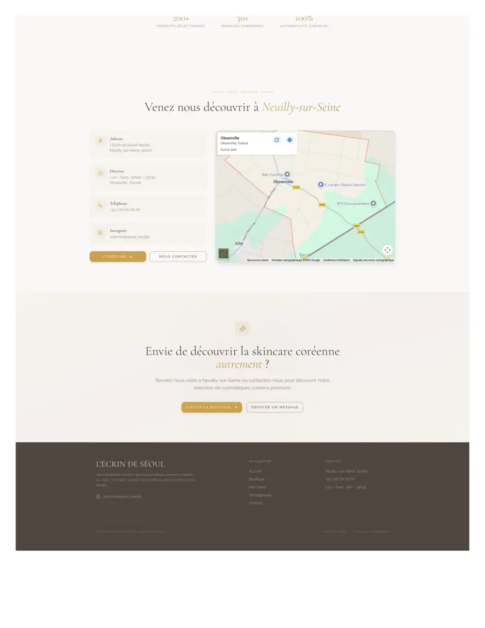 Boutique cosmétique coréenne Neuilly-sur-Seine – localisation