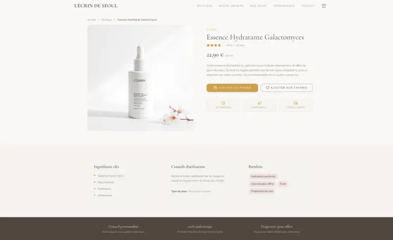 Fiche produit K-beauty – ingrédients et bienfaits skincare coréenne