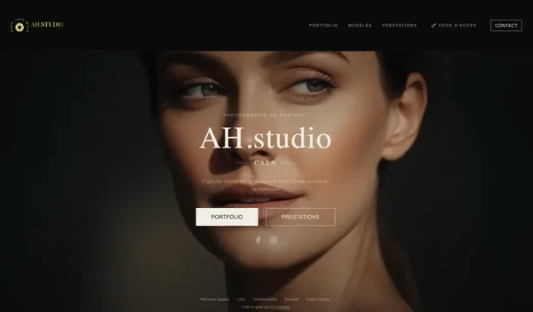Site vitrine portfolio pour photographe professionnel - AH Studio Caen | Portfolio ConvertiLab