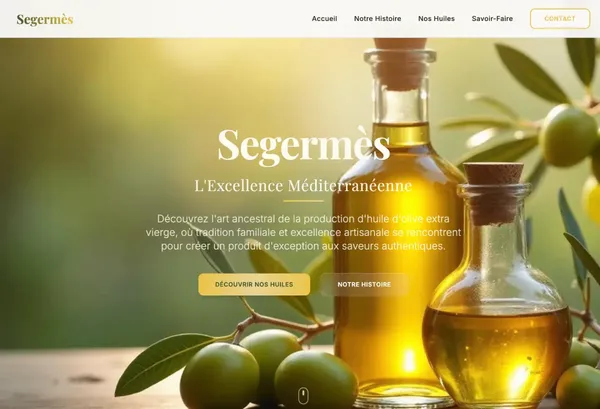 E-commerce premium pour huile d'olive haut de gamme - Segermès | Portfolio ConvertiLab