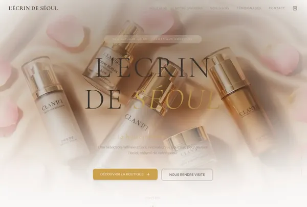 E-commerce cosmetique coreenne - L'Ecrin de Seoul | Realisation ConvertiLab