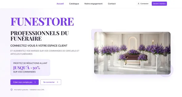 Etude de cas Funestore - E-commerce B2B pour le secteur funéraire | ConvertiLab